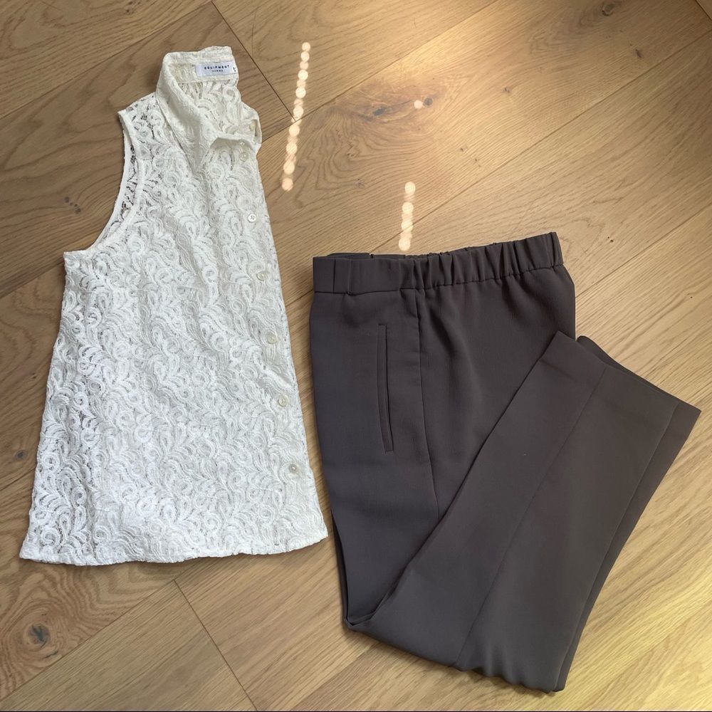 EQUIPMENT LACE SLEEVELESS TOP - Picture 14 of 14